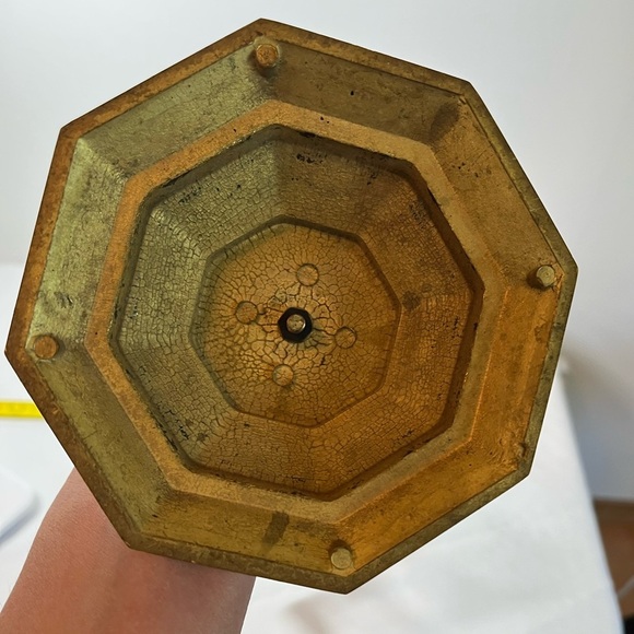 Vintage Sweden Judaica Menorah 7 arms brass candle holder - Picture 7 of 9